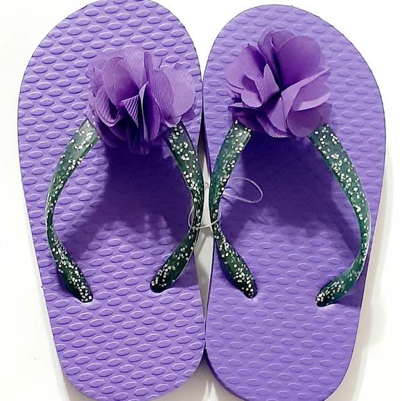 Lot of 2 Girls Cute Flip Flops Sz S Summer Sandals - Picture 2 of 8